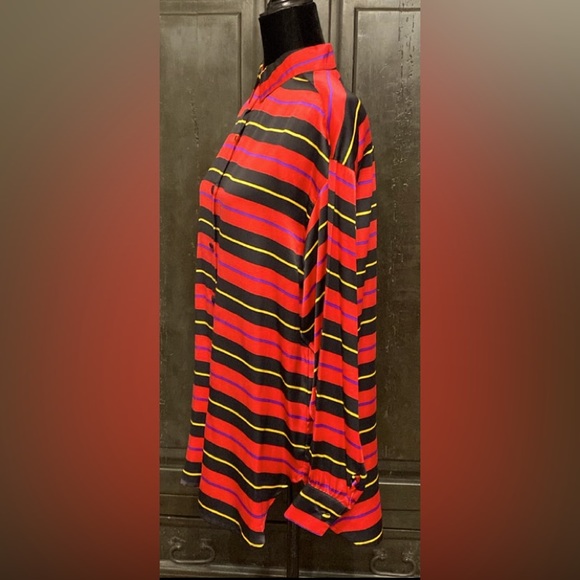 Vintage HERO 100%silk oversized Button Down Tunic - Size 6 - Picture 2 of 9